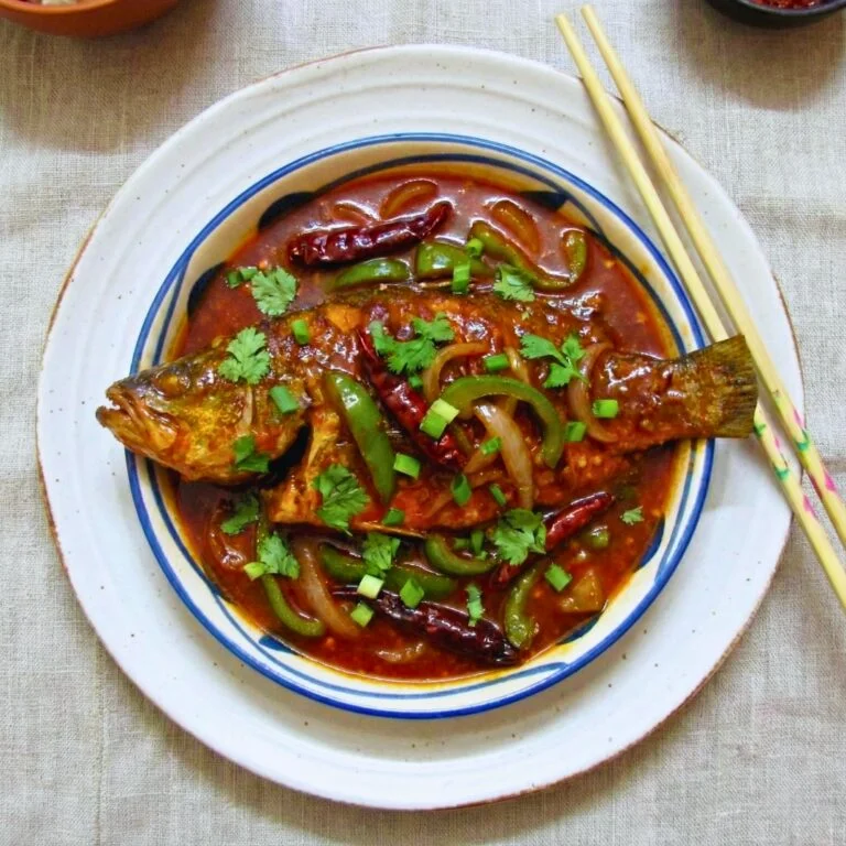 Whole Bhetki in Schezwan Sauce